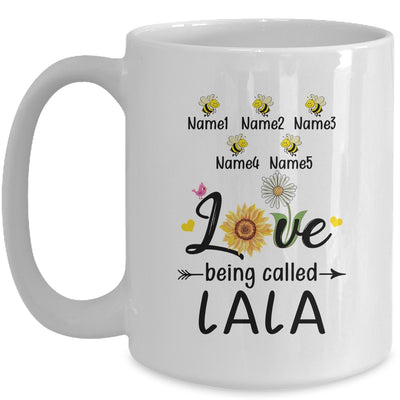 Personalized Being Called Lala Custom With Grandkids Name Sunflower Mothers Day Birthday Christmas Mug | teecentury