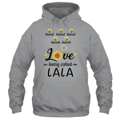 Personalized Being Called Lala Custom With Grandkids Name Sunflower Mothers Day Birthday Christmas Shirt & Tank Top | teecentury