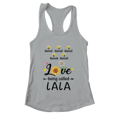 Personalized Being Called Lala Custom With Grandkids Name Sunflower Mothers Day Birthday Christmas Shirt & Tank Top | teecentury