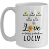 Personalized Being Called Lolly Custom With Grandkids Name Sunflower Mothers Day Birthday Christmas Mug | teecentury