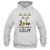 Personalized Being Called Lolly Custom With Grandkids Name Sunflower Mothers Day Birthday Christmas Shirt & Tank Top | teecentury