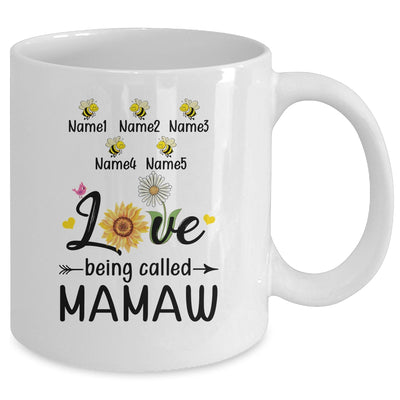 Personalized Being Called Mamaw Custom With Grandkids Name Sunflower Mothers Day Birthday Christmas Mug | teecentury