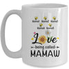 Personalized Being Called Mamaw Custom With Grandkids Name Sunflower Mothers Day Birthday Christmas Mug | teecentury