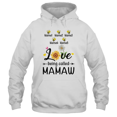 Personalized Being Called Mamaw Custom With Grandkids Name Sunflower Mothers Day Birthday Christmas Shirt & Tank Top | teecentury