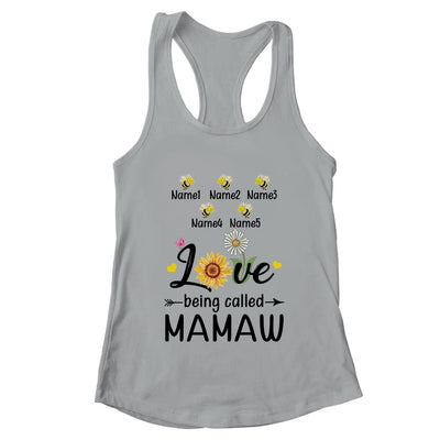 Personalized Being Called Mamaw Custom With Grandkids Name Sunflower Mothers Day Birthday Christmas Shirt & Tank Top | teecentury