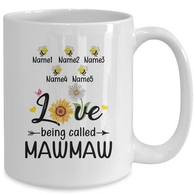 Personalized Being Called Mawmaw Custom With Grandkids Name Sunflower Mothers Day Birthday Christmas Mug | teecentury