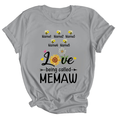 Personalized Being Called Memaw Custom With Grandkids Name Sunflower Mothers Day Birthday Christmas Shirt & Tank Top | teecentury