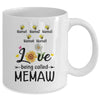 Personalized Being Called Memaw Custom With Grandkids Name Sunflower Mothers Day Birthday Christmas Mug | teecentury