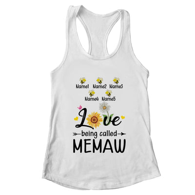 Personalized Being Called Memaw Custom With Grandkids Name Sunflower Mothers Day Birthday Christmas Shirt & Tank Top | teecentury
