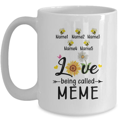 Personalized Being Called Meme Custom With Grandkids Name Sunflower Mothers Day Birthday Christmas Mug | teecentury