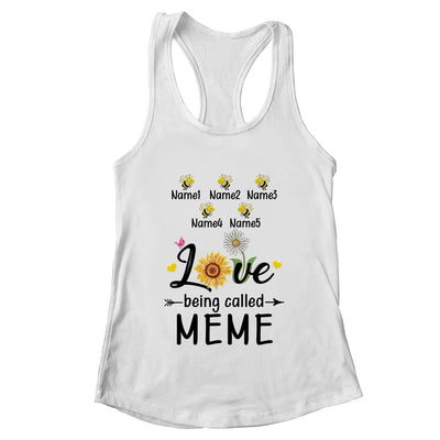 Personalized Being Called Meme Custom With Grandkids Name Sunflower Mothers Day Birthday Christmas Shirt & Tank Top | teecentury