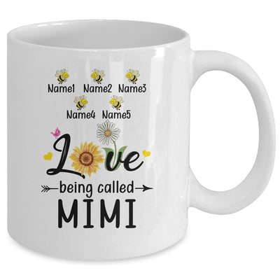 Personalized Being Called Mimi Custom With Grandkids Name Sunflower Mothers Day Birthday Christmas Mug | teecentury