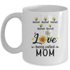 Personalized Being Called Mom Custom With Kids Name Sunflower Mothers Day Birthday Christmas Mug | teecentury
