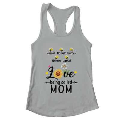 Personalized Being Called Mom Custom With Kids Name Sunflower Mothers Day Birthday Christmas Shirt & Tank Top | teecentury