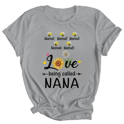 Personalized Being Called Nana Custom With Grandkids Name Sunflower Mothers Day Birthday Christmas Shirt & Tank Top | teecentury