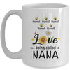 Personalized Being Called Nana Custom With Grandkids Name Sunflower Mothers Day Birthday Christmas Mug | teecentury