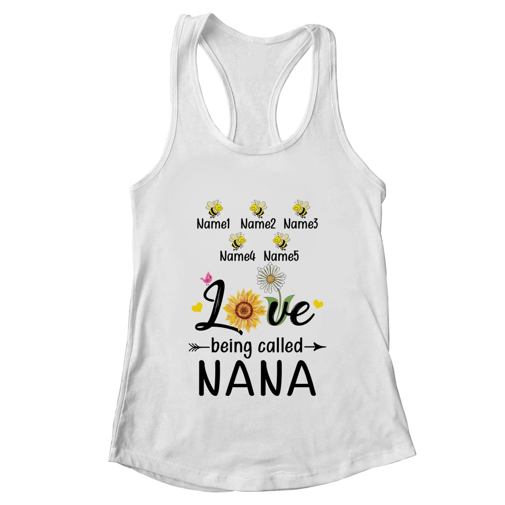 Personalized Being Called Nana Custom With Grandkids Name Sunflower Mothers Day Birthday Christmas Shirt & Tank Top | teecentury