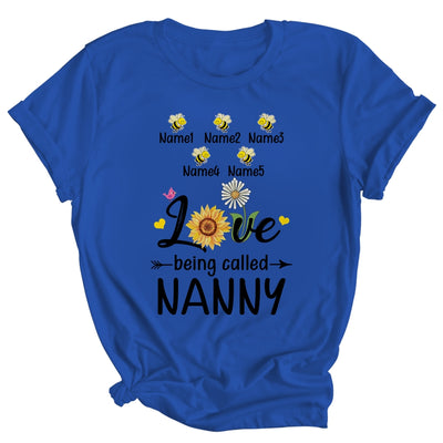 Personalized Being Called Nanny Custom With Grandkids Name Sunflower Mothers Day Birthday Christmas Shirt & Tank Top | teecentury