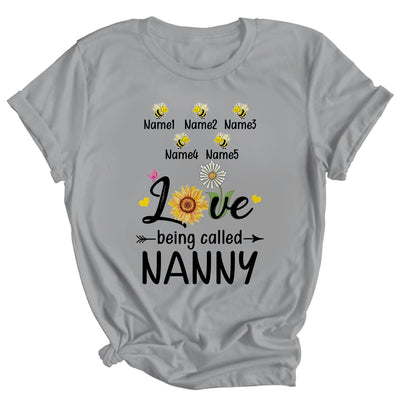 Personalized Being Called Nanny Custom With Grandkids Name Sunflower Mothers Day Birthday Christmas Shirt & Tank Top | teecentury