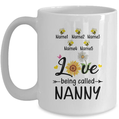 Personalized Being Called Nanny Custom With Grandkids Name Sunflower Mothers Day Birthday Christmas Mug | teecentury