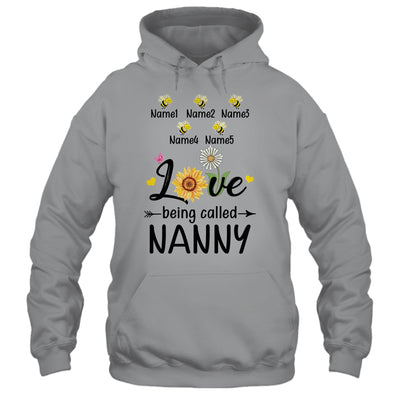 Personalized Being Called Nanny Custom With Grandkids Name Sunflower Mothers Day Birthday Christmas Shirt & Tank Top | teecentury