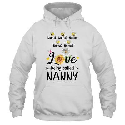 Personalized Being Called Nanny Custom With Grandkids Name Sunflower Mothers Day Birthday Christmas Shirt & Tank Top | teecentury