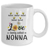 Personalized Being Called Nonna Custom With Grandkids Name Sunflower Mothers Day Birthday Christmas Mug | teecentury
