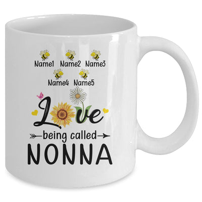 Personalized Being Called Nonna Custom With Grandkids Name Sunflower Mothers Day Birthday Christmas Mug | teecentury