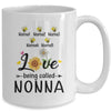 Personalized Being Called Nonna Custom With Grandkids Name Sunflower Mothers Day Birthday Christmas Mug | teecentury