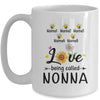 Personalized Being Called Nonna Custom With Grandkids Name Sunflower Mothers Day Birthday Christmas Mug | teecentury