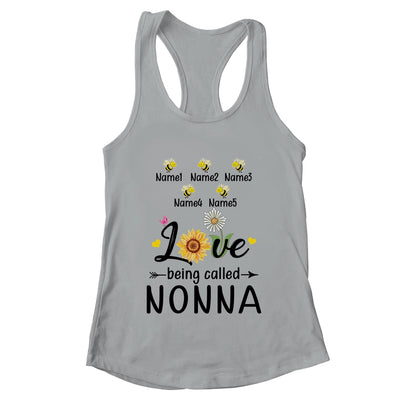 Personalized Being Called Nonna Custom With Grandkids Name Sunflower Mothers Day Birthday Christmas Shirt & Tank Top | teecentury