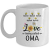 Personalized Being Called Oma Custom With Grandkids Name Sunflower Mothers Day Birthday Christmas Mug | teecentury