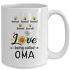 Personalized Being Called Oma Custom With Grandkids Name Sunflower Mothers Day Birthday Christmas Mug | teecentury