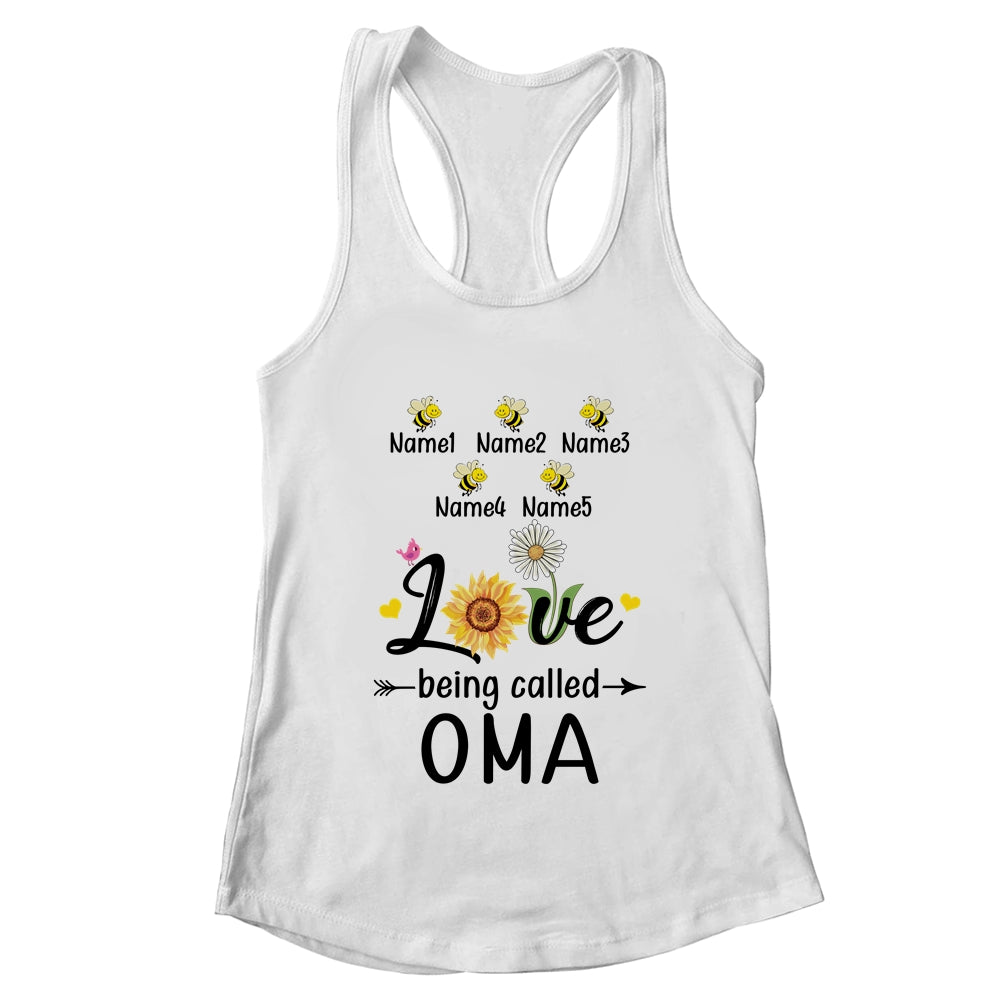 Personalized Being Called Oma Custom With Grandkids Name Sunflower Mothers Day Birthday Christmas Shirt & Tank Top | teecentury