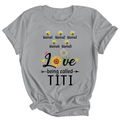 Personalized Being Called Titi Custom With Kids Name Sunflower Mothers Day Birthday Christmas Shirt & Tank Top | teecentury