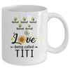 Personalized Being Called Titi Custom With Kids Name Sunflower Mothers Day Birthday Christmas Mug | teecentury