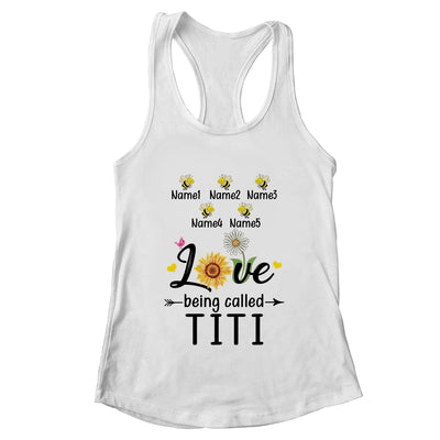 Personalized Being Called Titi Custom With Kids Name Sunflower Mothers Day Birthday Christmas Shirt & Tank Top | teecentury