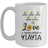 Personalized Being Called Yiayia Custom With Grandkids Name Sunflower Mothers Day Birthday Christmas Mug | teecentury