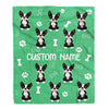 Personalized Custom Boston Terrier Blanket for Dog Mother Mom Dog Father Dad Dog Lover for Women Men Boy Girl Christmas Customized Bed Fleece Throw Blanket | teecentury