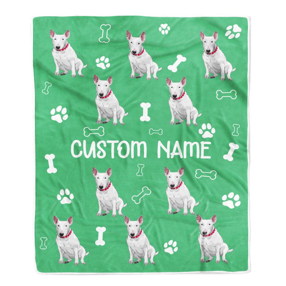 Personalized Custom Bull Terrier Blanket for Dog Mother Mom Dog Father Dad Dog Lover for Women Men Boy Girl Christmas Customized Bed Fleece Throw Blanket | teecentury