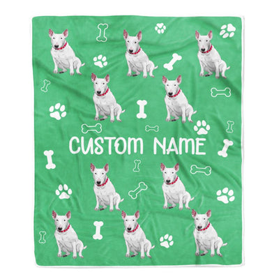 Personalized Custom Bull Terrier Blanket for Dog Mother Mom Dog Father Dad Dog Lover for Women Men Boy Girl Christmas Customized Bed Fleece Throw Blanket | teecentury