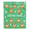 Personalized Custom Bulldog Blanket for Dog Mother Mom Dog Father Dad Dog Lover for Women Men Boy Girl Birthday Christmas Customized Bed Fleece Throw Blanket | teecentury