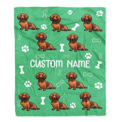 Personalized Custom Dachshund Blanket for Dog Mother Mom Dog Father Dad Dog Lover for Women Men Boy Girl Birthday Christmas Customized Bed Fleece Throw Blanket | teecentury