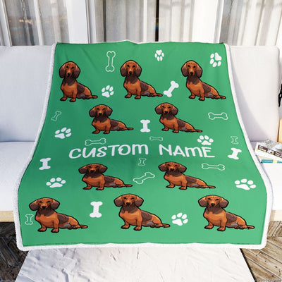 Personalized Custom Dachshund Blanket for Dog Mother Mom Dog Father Dad Dog Lover for Women Men Boy Girl Birthday Christmas Customized Bed Fleece Throw Blanket | teecentury