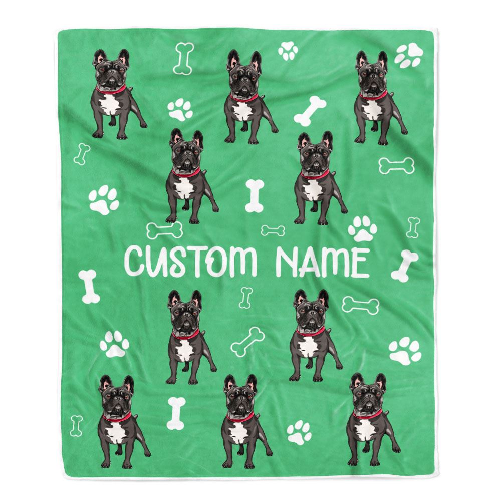 Personalized Custom French Bulldog Blanket for Dog Mother Mom Dog Father Dad Dog Lover for Women Men Boy Girl Christmas Customized Bed Fleece Throw Blanket | teecentury