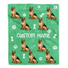 Personalized Custom German Shepherd Blanket for Dog Mother Mom Dog Father Dad Dog Lover for Women Men Boy Girl Christmas Customized Bed Fleece Throw Blanket | teecentury