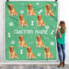 Personalized Custom Golden Retriever Blanket for Dog Mother Mom Dog Father Dad Dog Lover for Women Men Boy Girl Christmas Customized Bed Fleece Throw Blanket | teecentury