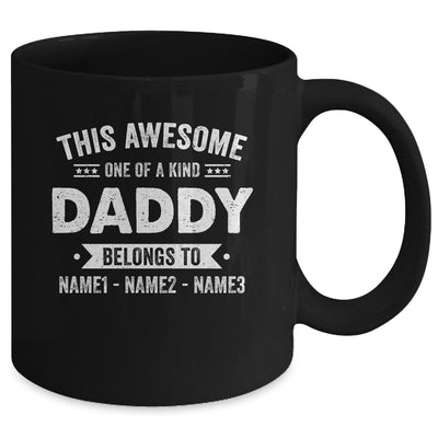 Personalized Custom Kids Name This Awesome Daddy Belongs To Kids Custom Daddy With Kid's Name For Men Fathers Day Birthday Christmas Mug | teecentury