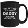 Personalized Custom Kids Name This Awesome Daddy Belongs To Kids Custom Daddy With Kid's Name For Men Fathers Day Birthday Christmas Mug | teecentury