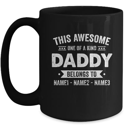Personalized Custom Kids Name This Awesome Daddy Belongs To Kids Custom Daddy With Kid's Name For Men Fathers Day Birthday Christmas Mug | teecentury